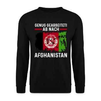 Urlaub Afghane Afghanistan - Unisex Pullover - Schwarz - Vorne - Alina (178cm) & Michal (187cm)