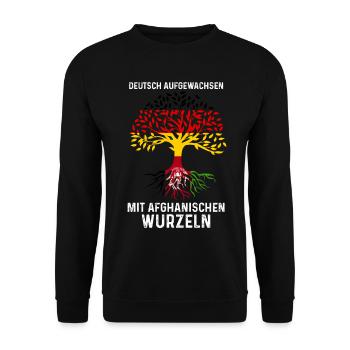 Deutschland Afghane Afghanisches Afghanistan - Unisex Pullover - Schwarz - Vorne - Alina (178cm) & Michal (187cm)