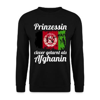 Prinzessin Afghane Afghanisches Afghanistan - Unisex Pullover - Schwarz - Vorne - Alina (178cm) & Michal (187cm)