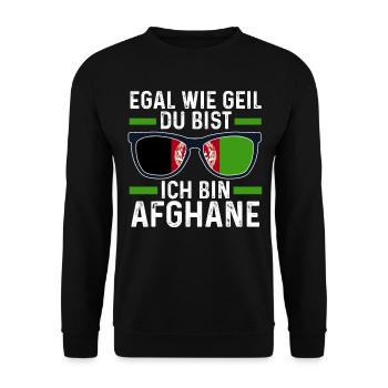 Afghane Afghanisches Afghanistan - Unisex Pullover - Schwarz - Vorne - Alina (178cm) & Michal (187cm)
