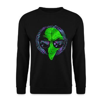 Alien Gift Extraterrestrial Ufo Area 51 Sci-fi - Unisex Sweatshirt - black - Front - Alina (178cm) & Michal (187cm)