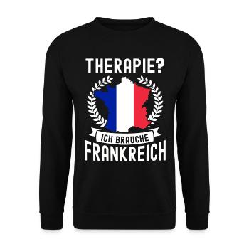 Frankreich - Unisex Pullover - Schwarz - Vorne - Alina (178cm) & Michal (187cm)