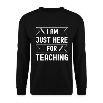 Teacher School Teacher Gift Class Primary School - Unisex Sweatshirt - black - Front - Alina (178cm) & Michal (187cm)
