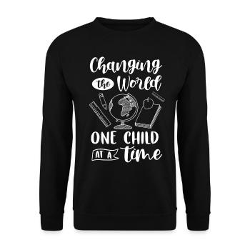Teacher School Teacher 6th grade Primary school - Unisex Sweatshirt - black - Front - Alina (178cm) & Michal (187cm)