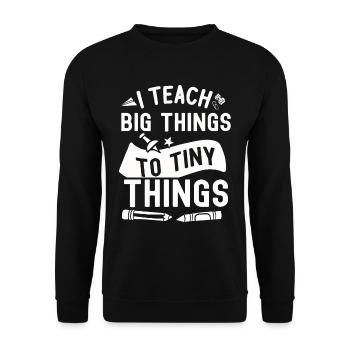 Teacher - Unisex Sweatshirt - black - Front - Alina (178cm) & Michal (187cm)