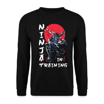 Ninja Gift Karate Ninjutsu Judo Samurai Japan - Unisex Sweatshirt - black - Front - Alina (178cm) & Michal (187cm)