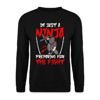 Ninja - Unisex Sweatshirt - black - Front - Alina (178cm) & Michal (187cm)