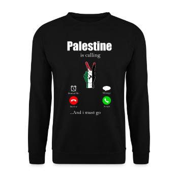 Palestine Cadeau Liberté Palestine Bande de Gaza - Sweat-shirt Unisexe - noir - Devant - Alina (178cm) & Michal (187cm)