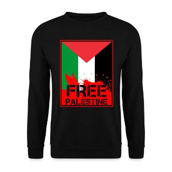 Palestine - Sweat-shirt Unisexe - noir - Devant - Alina (178cm) & Michal (187cm)