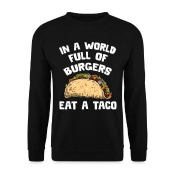 Taco Tshirt Tuesday Mexiko Cinco De Mayo - Unisex Pullover - Schwarz - Vorne - Alina (178cm) & Michal (187cm)