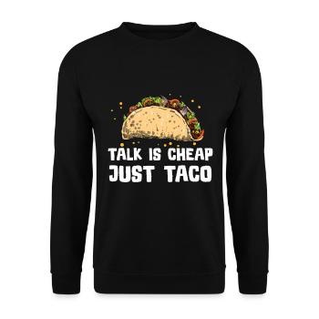 Taco Mexico Food Fast Food Nachos Fiesta Salsa - Unisex Sweatshirt - black - Front - Alina (178cm) & Michal (187cm)