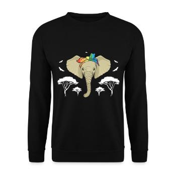 Tshirt autistique Autimus Cadeau Asperger Enfants - Sweat-shirt Unisexe - noir - Devant - Alina (178cm) & Michal (187cm)