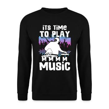 Disc Jockey DJ Rave Synthesizer Gift CD Mixer - Unisex Sweatshirt - black - Front - Alina (178cm) & Michal (187cm)