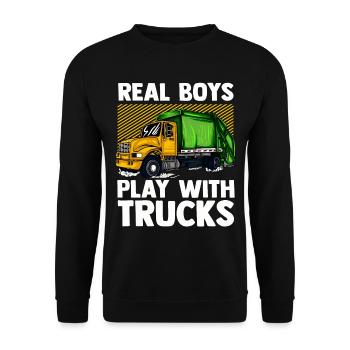 Dustman - Unisex Sweatshirt - black - Front - Alina (178cm) & Michal (187cm)
