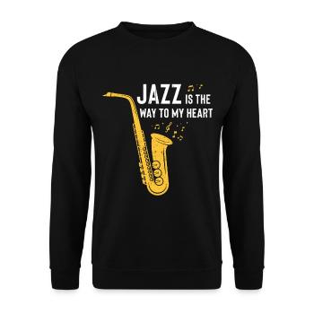 Jazz Tshirt - Unisex Pullover - Schwarz - Vorne - Alina (178cm) & Michal (187cm)