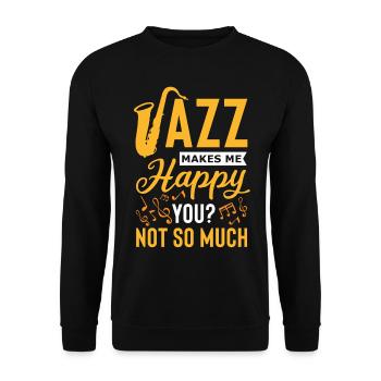 Jazz - Unisex Pullover - Schwarz - Vorne - Alina (178cm) & Michal (187cm)