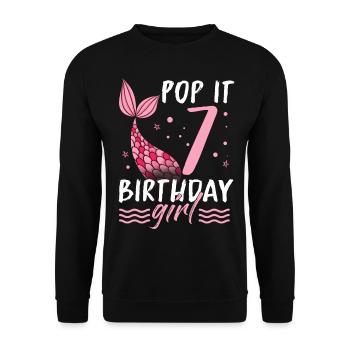 Mermaid Gift Sea Mermaid Mermaid JGA Bride - Unisex Sweatshirt - black - Front - Alina (178cm) & Michal (187cm)