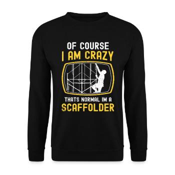 Scaffolding builder Tshirt - Unisex Sweatshirt - black - Front - Alina (178cm) & Michal (187cm)