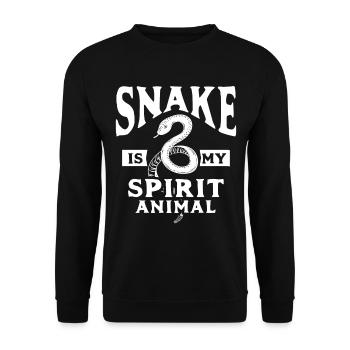 Snake Gift Animal Reptile Cobra Python Boa - Unisex Sweatshirt - black - Front - Alina (178cm) & Michal (187cm)