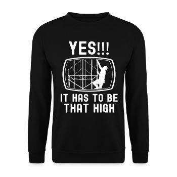 Scaffolding Builder Gift Work Occupation Construction Worker Job - Unisex Sweatshirt - black - Front - Alina (178cm) & Michal (187cm)