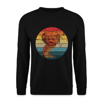 Serpent Cadeau Animal Reptile Cobra Python Boa - Sweat-shirt Unisexe - noir - Devant - Alina (178cm) & Michal (187cm)