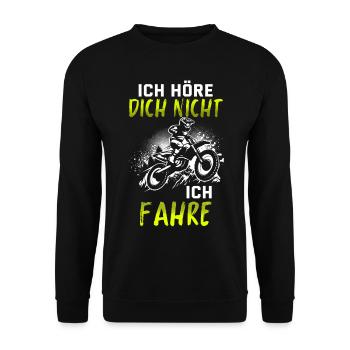Motocross Enduro Offroad Dirt Bike Superbike Motor - Unisex Pullover - Schwarz - Vorne - Alina (178cm) & Michal (187cm)