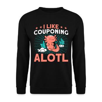 Coupon Shopper Discount Couponer Discount Sale - Unisex Sweatshirt - black - Front - Alina (178cm) & Michal (187cm)
