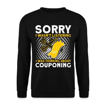 Coupon Shopper Discount Couponer Discount Sale - Unisex Sweatshirt - black - Front - Alina (178cm) & Michal (187cm)