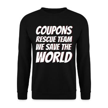 Coupon Shopper Discount Couponer Discount Sale - Unisex Sweatshirt - black - Front - Alina (178cm) & Michal (187cm)