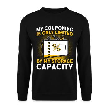 Coupon Shopper Discount Couponer Discount Sale - Unisex Sweatshirt - black - Front - Alina (178cm) & Michal (187cm)