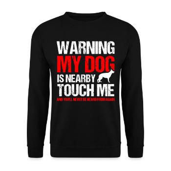 German Shepherd Police Dog Police Dog - Unisex Sweatshirt - black - Front - Alina (178cm) & Michal (187cm)