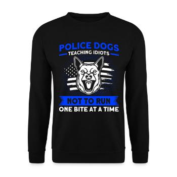 German Shepherd Police Dog Police Dog - Unisex Sweatshirt - black - Front - Alina (178cm) & Michal (187cm)