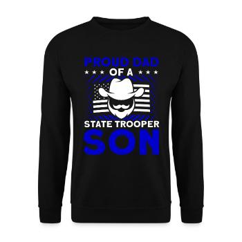 Fier papa Policier Du Service de Police Policier - Sweat-shirt Unisexe - noir - Devant - Alina (178cm) & Michal (187cm)