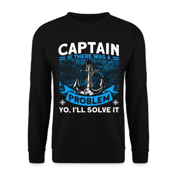 Amateurs de bateau Capitaine de bateau Capitaines - Sweat-shirt Unisexe - noir - Devant - Alina (178cm) & Michal (187cm)