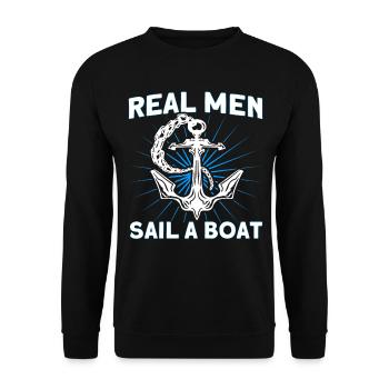 Amateurs de bateau Capitaine de bateau Capitaines - Sweat-shirt Unisexe - noir - Devant - Alina (178cm) & Michal (187cm)