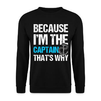 Amateurs de bateau Capitaine de bateau Capitaines - Sweat-shirt Unisexe - noir - Devant - Alina (178cm) & Michal (187cm)