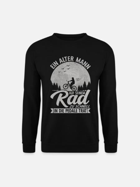 Fahrrad Opa Radfahrer Fahrradfahren Rentner E-Bike - Unisex Pullover - Schwarz