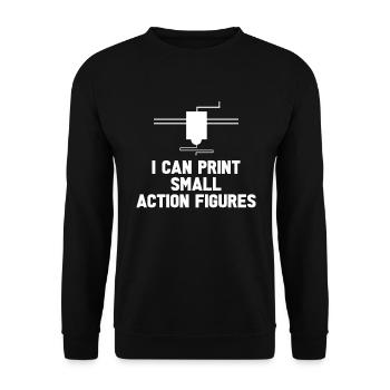 3d Printer Gift for Nerd Hobby Printing Machine - Unisex Sweatshirt - black - Front - Alina (178cm) & Michal (187cm)