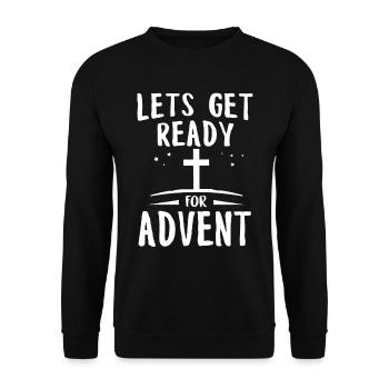 Christianity God Jesus Gift Church Religion - Unisex Sweatshirt - black - Front - Alina (178cm) & Michal (187cm)