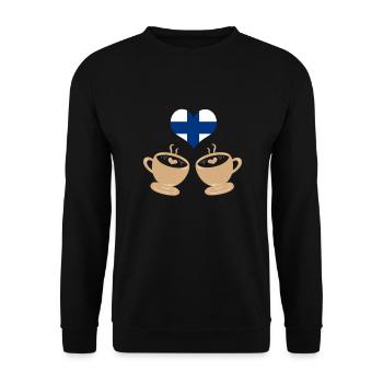 Finlande Gift Scandinavia Finlande Suomi Finne - Sweat-shirt Unisexe - noir - Devant - Alina (178cm) & Michal (187cm)