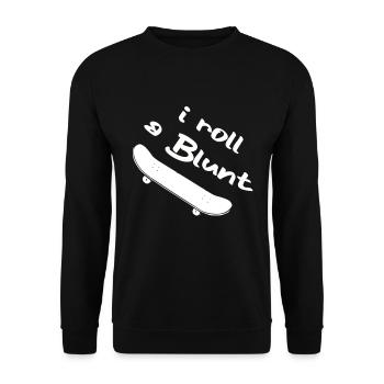 Skater Skateboard Gift Halfpipe Sk8 Ollie - Unisex Sweatshirt - black - Front - Alina (178cm) & Michal (187cm)