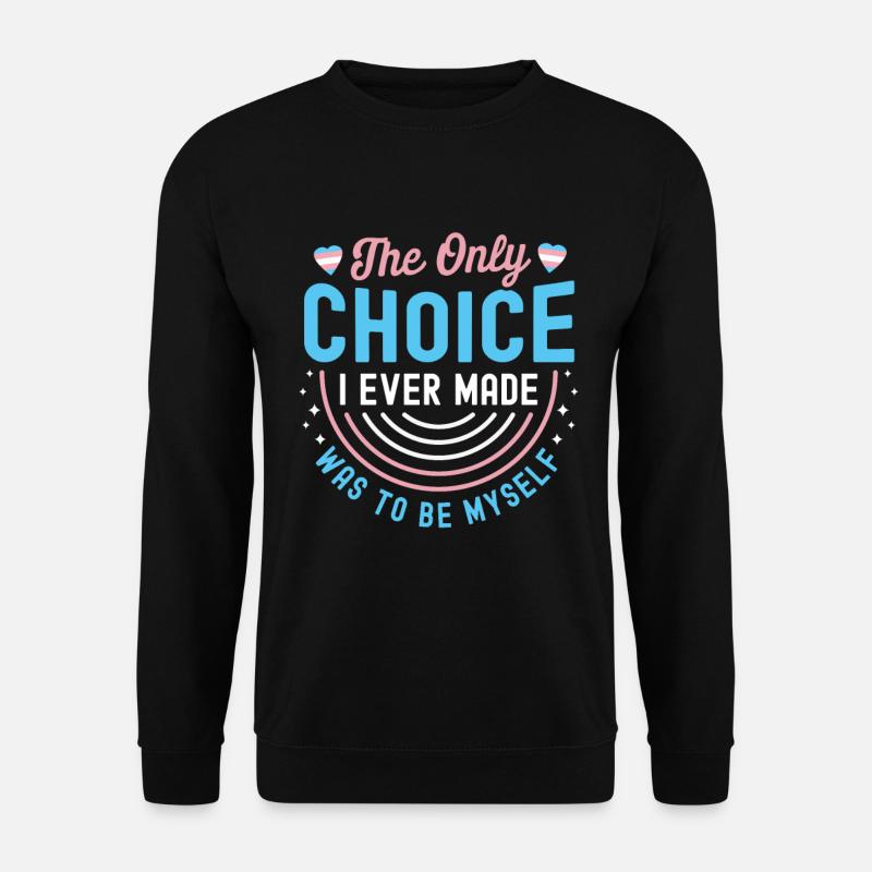 Transgenre Tshirt Transsexual Pride - Sweat-shirt Unisexe - noir