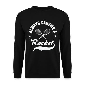 Joueur de tennis Raquette de tennis Balle de tennis - Sweat-shirt Unisexe - noir - Devant - Alina (178cm) & Michal (187cm)
