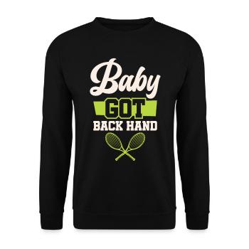 Joueur de tennis Raquette de tennis Balle de tennis - Sweat-shirt Unisexe - noir - Devant - Alina (178cm) & Michal (187cm)