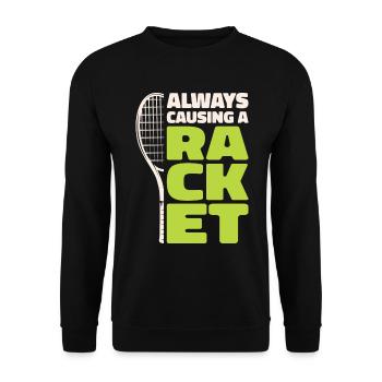 Joueur de tennis Raquette de tennis Balle de tennis - Sweat-shirt Unisexe - noir - Devant - Alina (178cm) & Michal (187cm)