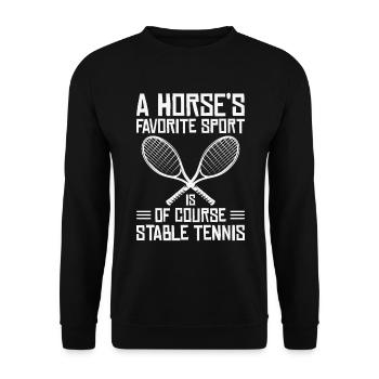 Joueur de tennis Raquette de tennis Balle de tennis - Sweat-shirt Unisexe - noir - Devant - Alina (178cm) & Michal (187cm)
