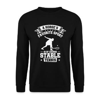 Joueur de tennis Raquette de tennis Balle de tennis - Sweat-shirt Unisexe - noir - Devant - Alina (178cm) & Michal (187cm)