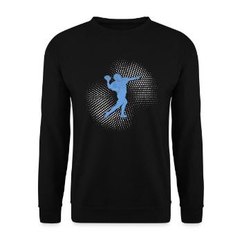 football rugby - Unisex Sweatshirt - black - Front - Alina (178cm) & Michal (187cm)