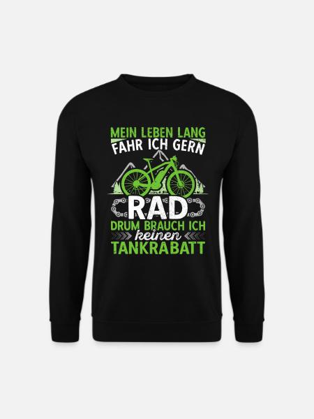 E-Bike Fahrrad Radfahrer Fahrradfahren Pedelec Rad - Unisex Pullover - Schwarz