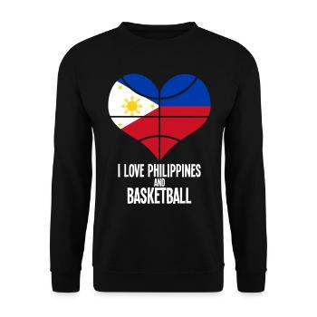 Philippines Filipino Flag Basketball I Cadeau - Sweat-shirt Unisexe - noir - Devant - Alina (178cm) & Michal (187cm)